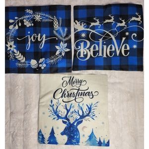 Christmas Pillow Covers, Decorative Pillow Cases, Christmas Decor, 18x18